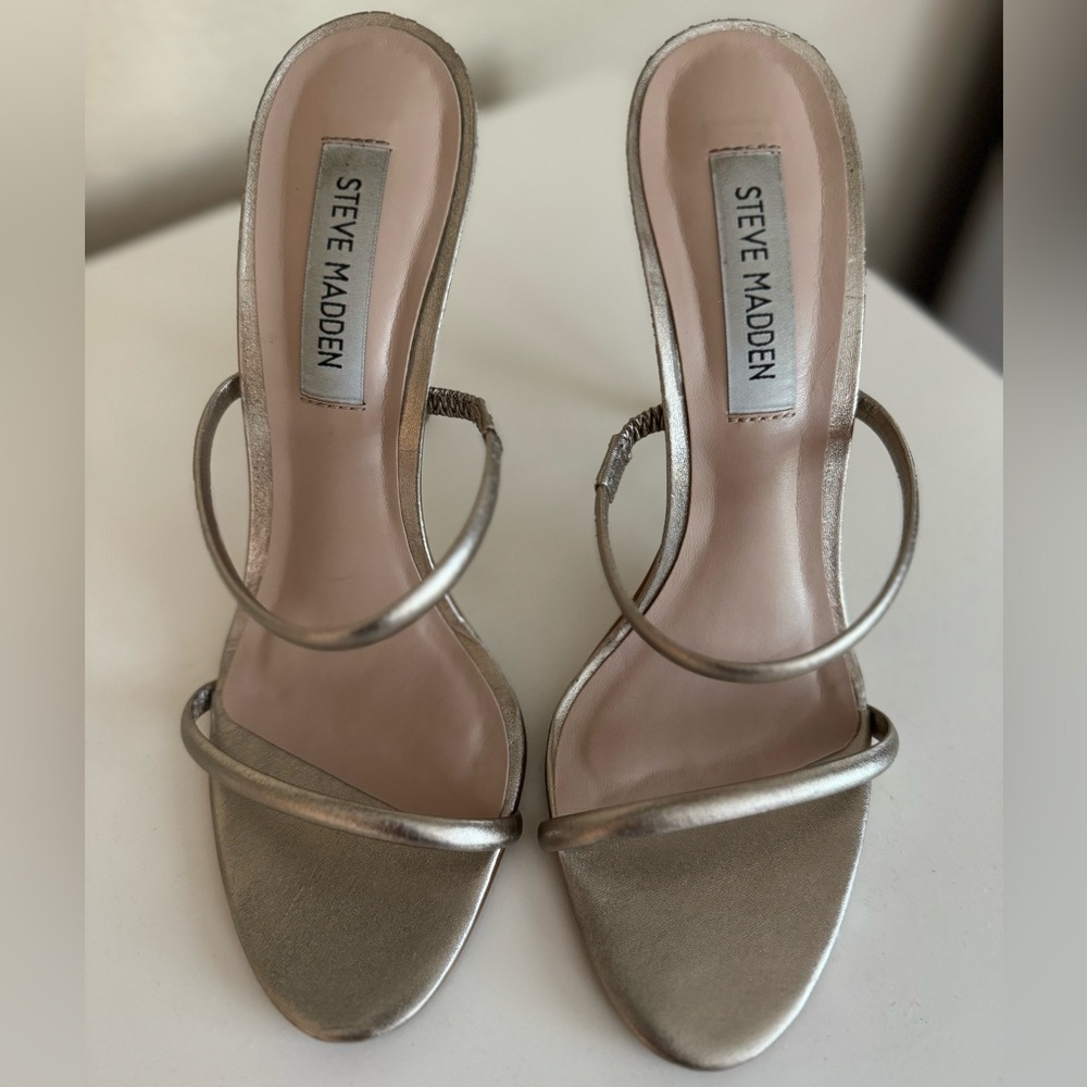Steve Madden Mina Leather High Heel Sandal - Picture 4 of 6